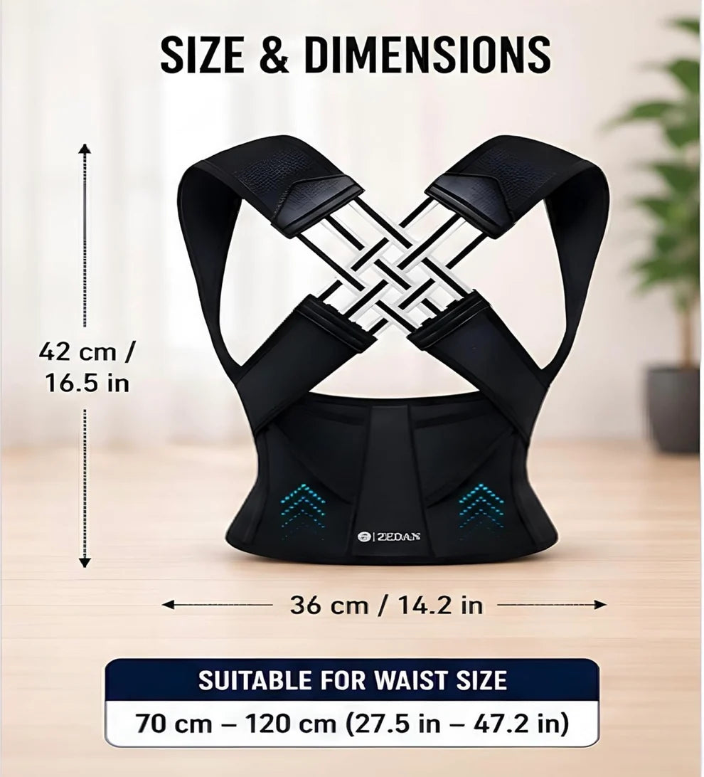 Posture Corrector Free Size Designed to provide exceptional Back Straight And Shoulder Support Belt