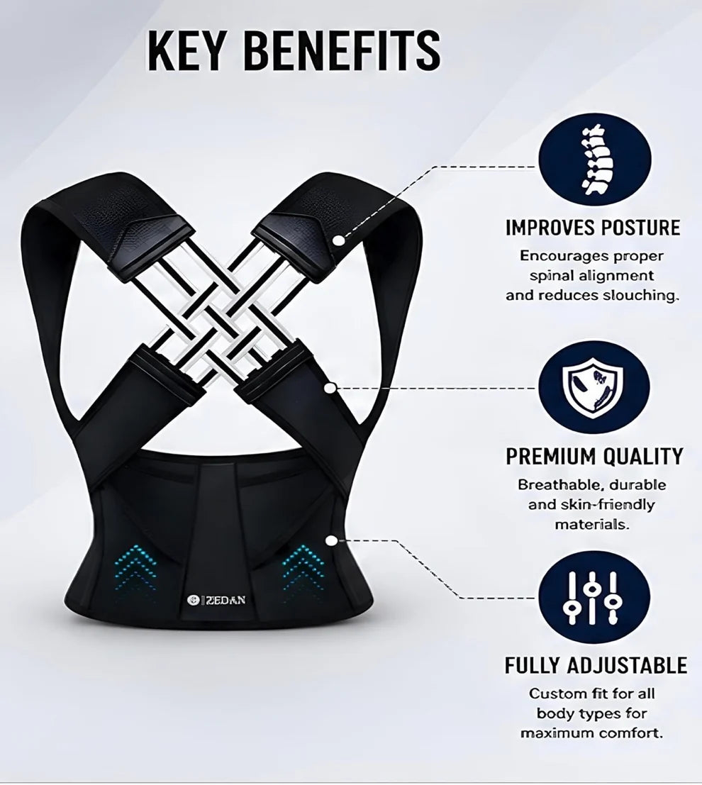 Posture Corrector Free Size Designed to provide exceptional Back Straight And Shoulder Support Belt