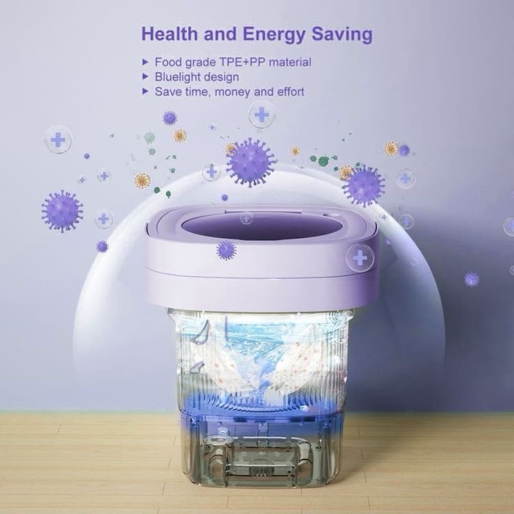 🧺 Foldable Mini Washing Machine – Compact, Powerful & Easy to Use