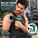 Deep Tissue Massage Gun – Percussion Muscle Massager with 6 Massage Heads