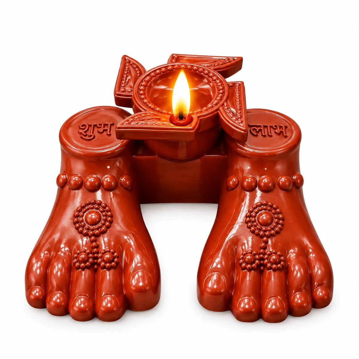🪔 PACK OF 2 LAXMI CHARAN DIYA PAIR 🪔 | Decorative Set for Diwali & Pooja ✨