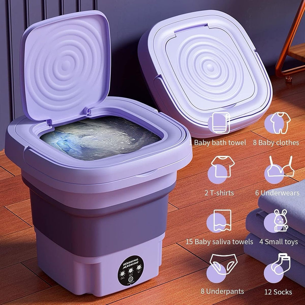🧺 Foldable Mini Washing Machine – Compact, Powerful & Easy to Use