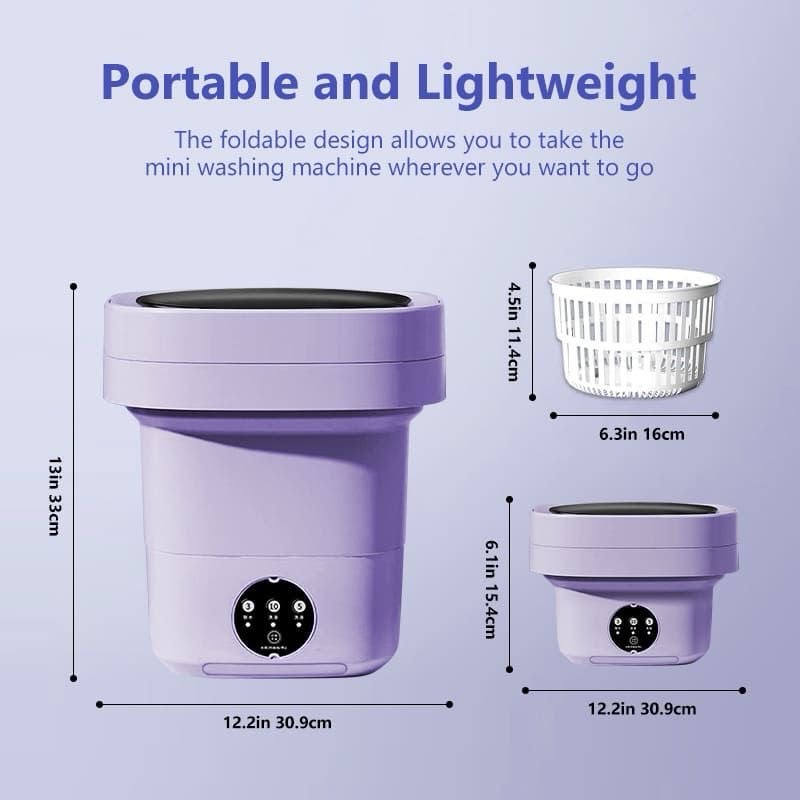 🧺 Foldable Mini Washing Machine – Compact, Powerful & Easy to Use